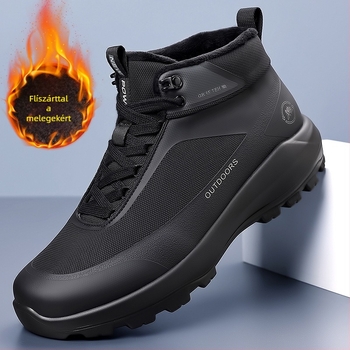 Férfi kültéri túrabakancsok - magas felső rész, mikroszálas + kötött felsőrész, PU talp, EVA talpbetét, fűzőzárás