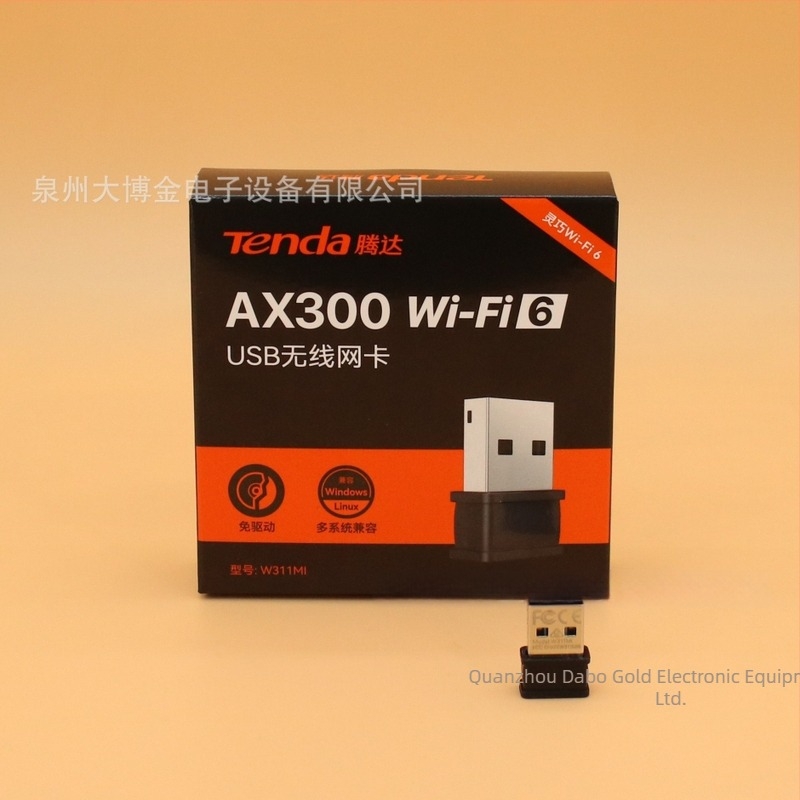 Tenda W311MI USB WiFi 6 hálózati kártya AX300 külső vevő laptophoz és asztali számítógéphez