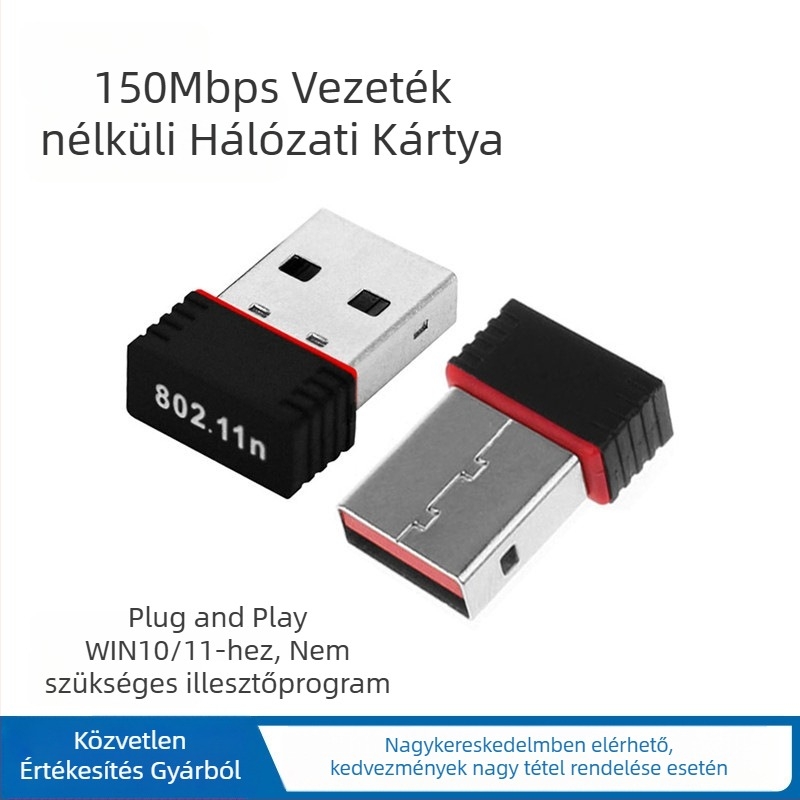B-1300 USB vezeték nélküli hálózati kártya, USB interfész, 2.4 GHz, IEEE 802.11g/b/n, akár 1300 Mbps