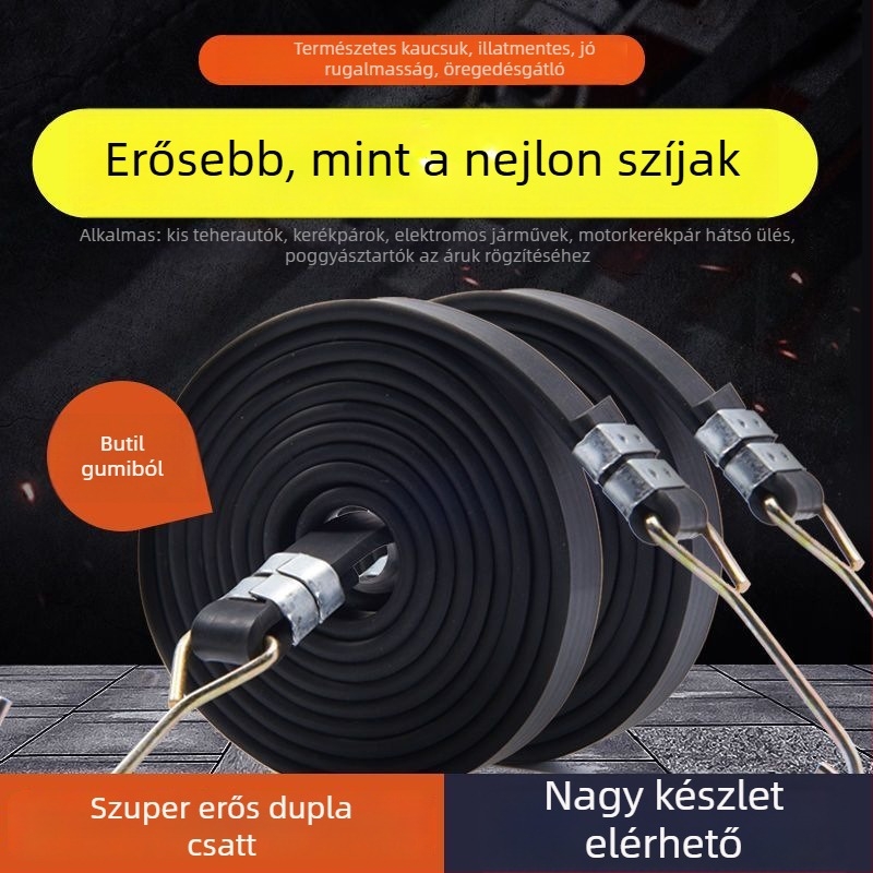 Friendly márkájú, dupla csatos, elasztikus gumipánt motorokra, elektromos kerékpárokra, csomagtartókra és poggyászokhoz