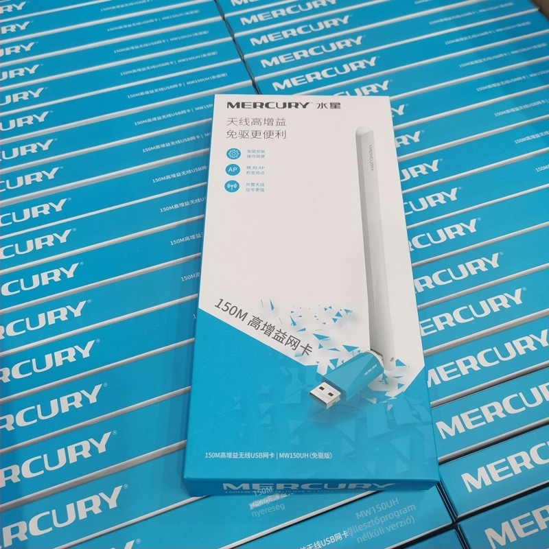 MW150UH USB vezeték nélküli hálózati kártya, illesztőprogram nélkül, 150 Mbps, hordozható Wi‑Fi vevő/átvivő