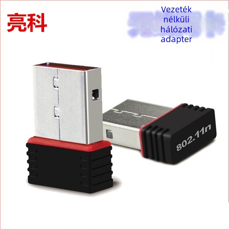 USB vezeték nélküli hálózati kártya, driver nélküli, 150 Mbps, asztali számítógéphez és laptophoz, külső mini adó-vevő