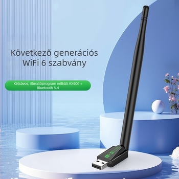 AX900 driver nélküli WiFi 6 USB vezeték nélküli hálózati kártya, megerősített verzió, egy antenna, 600 Mbps, laptopokhoz
