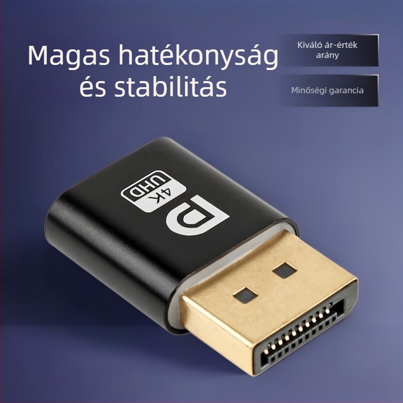 KL-D02 DP virtuális DisplayPort monitor és HDMI EDID emulátor grafikus kártyához, adapter, 1080/4K, Windows 7 kompatibil