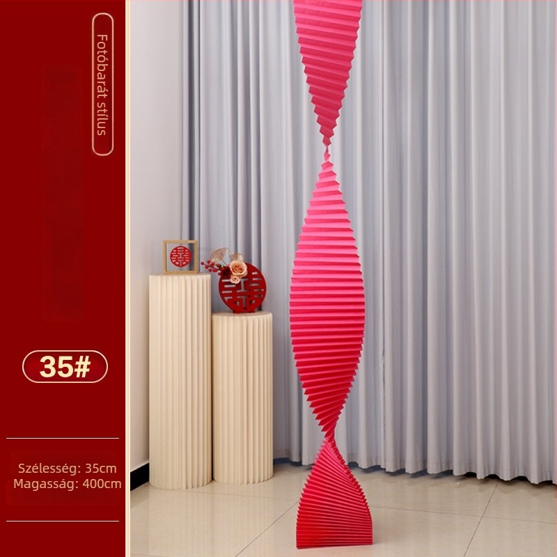 Esküvői színpadi dekoráció – origami hullámmintás papírból készült mennyezeti háttér; Langxin; Anyag: papír; Stílus: 3882421; Terem elrendezési kiegészítő