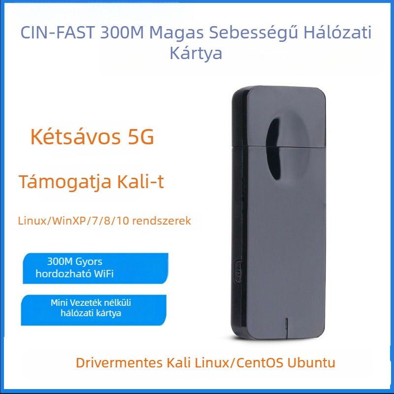 CIN-FAST X-300H USB Vezeték nélküli hálózati kártya 300Mbps Duál-sáv 2.4/5.8GHz IEEE 802.11b/g/n