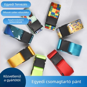 Poggyászsáv keresztezett kialakítással és megerősített kivitelben, poliészter anyag, ctzd márka, testreszabható