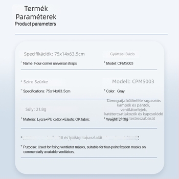 Xinwei CPAP fejpánt, anyagok: nylon + pamut + textil, kompatibilis a Yuyue YF-01YN-02 orr- és szájmaszkhoz