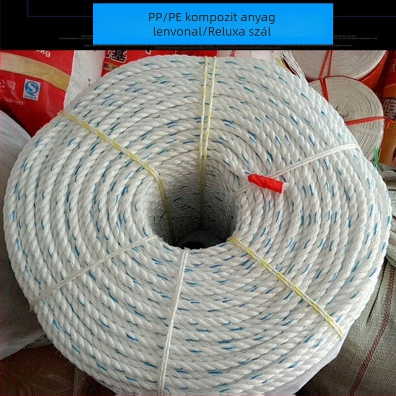 Jetshun polietilénből készült len kötél trágyatisztító gépekhez — lapos kötél rögzítéshez, 100 kg szakítószilárdság