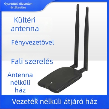 Vezeték nélküli hálózati kártya burkolat – ABS, USB, nagy teljesítmény, kettős antenna