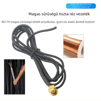 Külső kétsávos Wi‑Fi antenna routerhez, 2,4–5,8 GHz, 12 dBi, 50 Ω, SMA csatlakozó