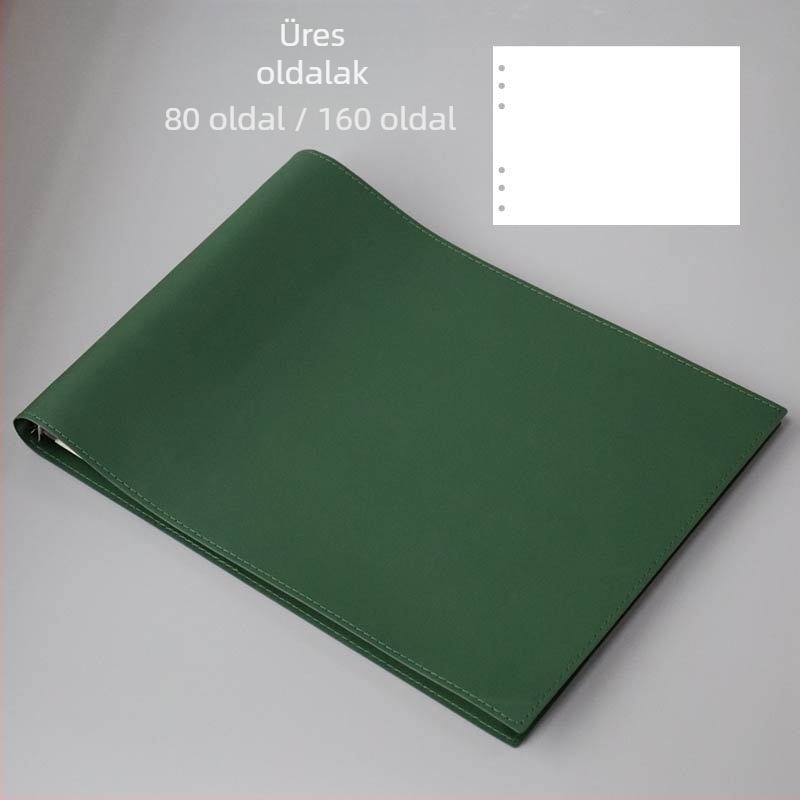 PU bőr borítású jegyzetfüzet, oldható kötésű kötés, belső lapok farostból, 40 gsm papír, 50–100 oldal, modell tAwd64sF, irodai stílus