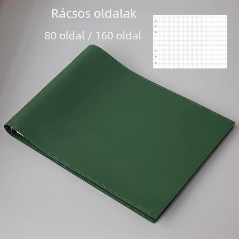 PU bőr borítású jegyzetfüzet, oldható kötésű kötés, belső lapok farostból, 40 gsm papír, 50–100 oldal, modell tAwd64sF, irodai stílus