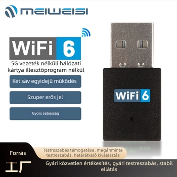 MWS WK20 USB Wi‑Fi adapter, duál-sávos 900 Mbps, IEEE 802.11ax/ac/n/g/b, 2.4/5 GHz