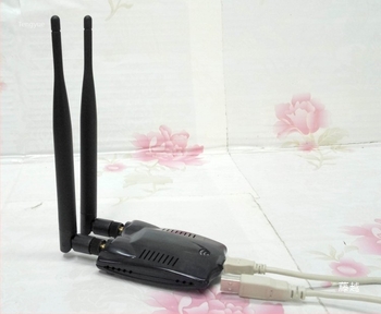 AR9271 USB vezeték nélküli hálózati kártya, mérnöki osztályú kivitel, dupla antenna-ház; 10/100/1000 Mbps, USB busz, Ethernet; driverek nélkül Windows 10, Linux és Kali
