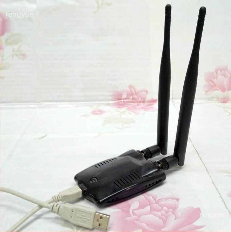 AR9271 USB vezeték nélküli hálózati kártya, mérnöki osztályú kivitel, dupla antenna-ház; 10/100/1000 Mbps, USB busz, Ethernet; driverek nélkül Windows 10, Linux és Kali
