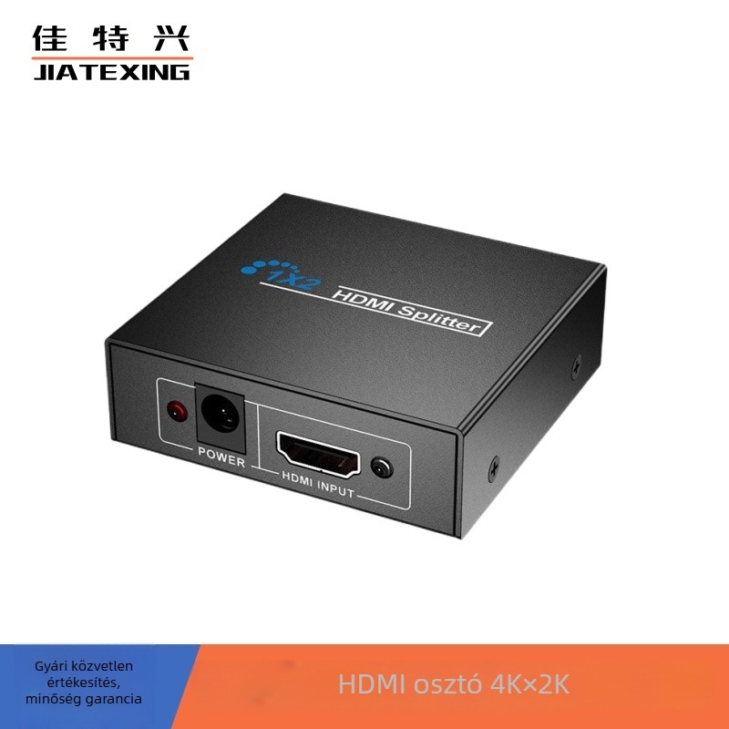 HDMI elosztó 1 bemenet, 2 kimenet, 4K támogatás