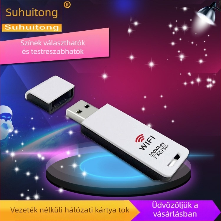 Műanyag burkolat vezeték nélküli USB Wi‑Fi adapterhez, nyakpánttal