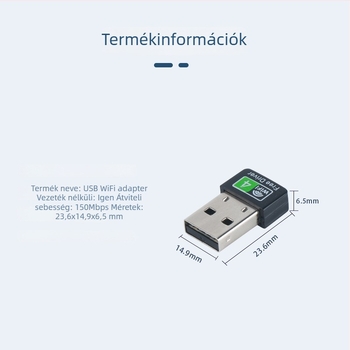 Illesztőprogram nélküli verzió: USB-s vezeték nélküli hálózati kártya 150 Mbps, 4G vevő-átvivő – mini