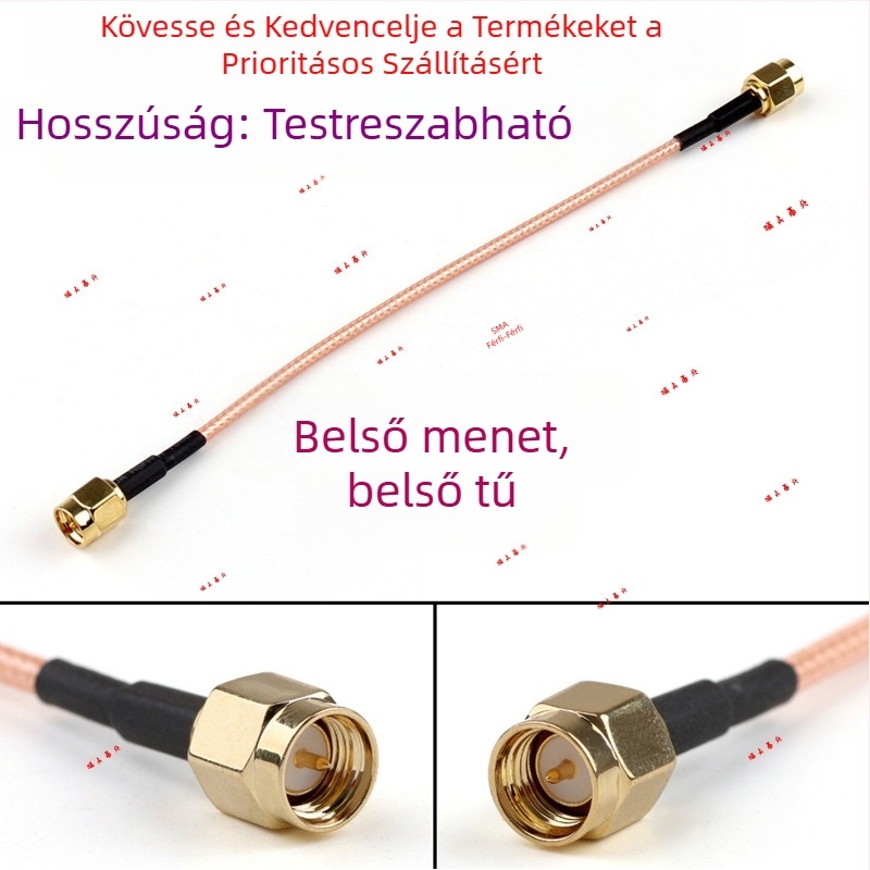 SMA-J férfi–férfi RF/GSM/GPRS/Wi‑Fi/Bluetooth hosszabbító antenna RG316 koaxiális kábellel