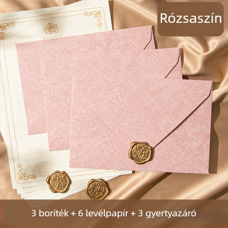 Illatos levélpapír és boríték készlet illatos kártyával — retró kínai stílusú szerelmeslevél és esküvői meghívó