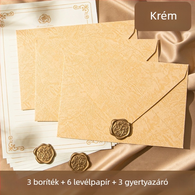 Illatos levélpapír és boríték készlet illatos kártyával — retró kínai stílusú szerelmeslevél és esküvői meghívó