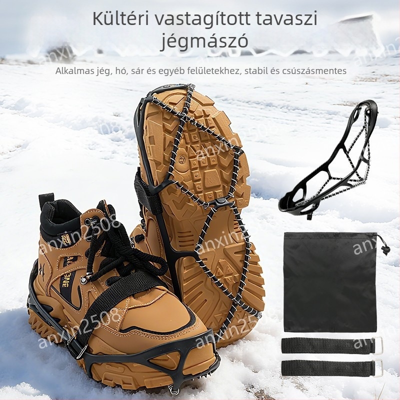 Csúszásmentes jég- és hócsizma-klampók, nagyfeszültségű tapadással, TPES anyag