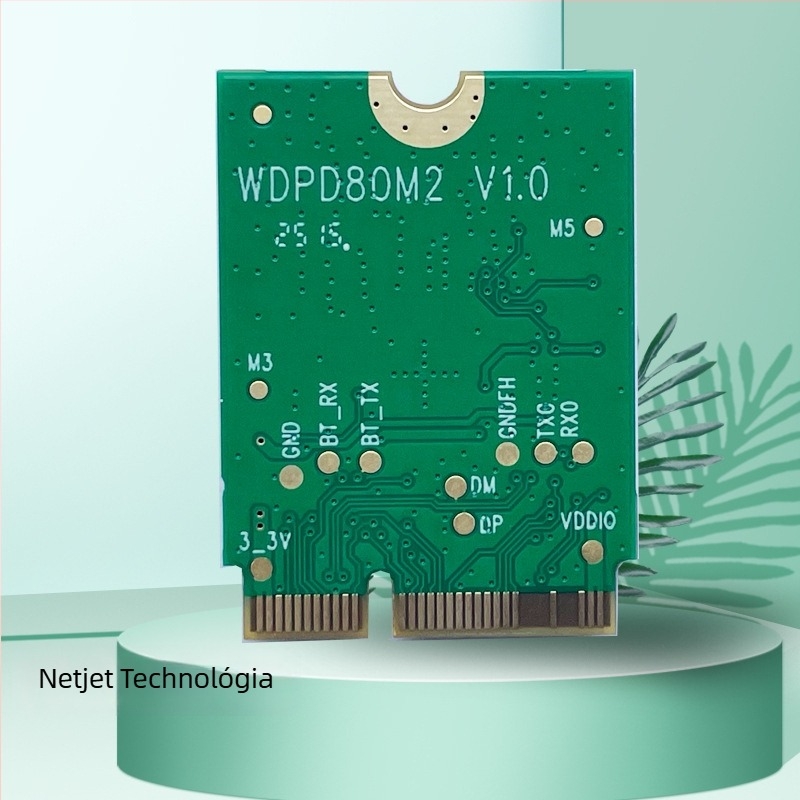 M.2 vezeték nélküli hálózati kártya – NGFF M.2 interfész, 900 Mbps, kétoldalas sáv 2,4/5 GHz, Bluetooth 5.2, modell WDP-AX900