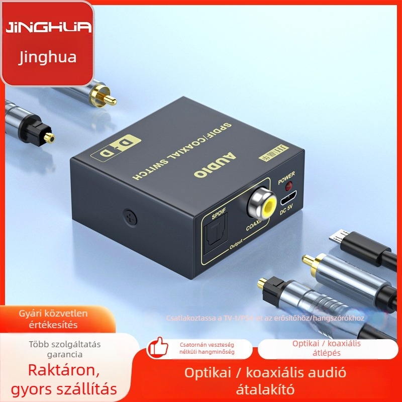 Jinghua Z066 Optikai szálas koaxiális audió konverter digitális hangdekódolással