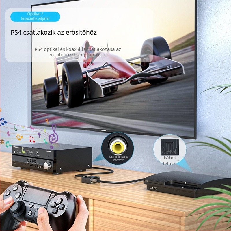 Jinghua Z066 Optikai szálas koaxiális audió konverter digitális hangdekódolással