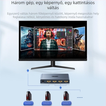 HDMI kapcsoló-elosztó V133A, 4K videótámogatás, távoli ébresztés nem támogatott, energia-kezelés nem támogatott