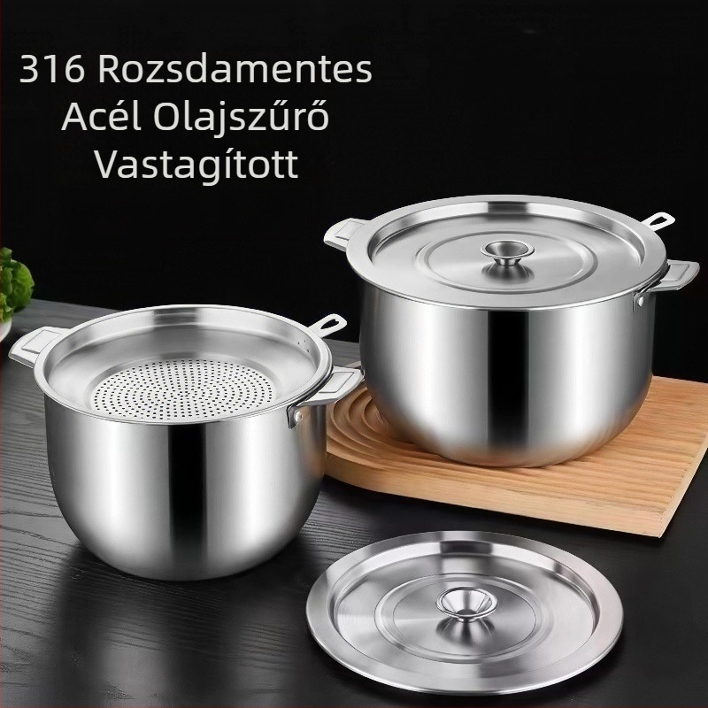 Rozsdamentes acél olajtartó edény automata fedéllel, modern minimalista dizájn