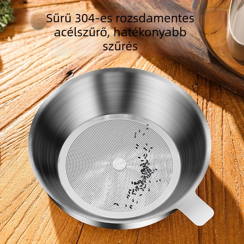 Beépített szűrővel és kosárral ellátott olajtál, rozsdamentes acél konyhai olajszűrő fazék, Wudu hui, eredet: Chaozhou
