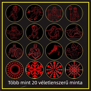 Yirui Nosztalgikus poszt-80-as évekbeli gyerekeknek készült lézerfény-projektor — több mintázatú vetítés, infravörös lézerpointer, cicáknak szórakozás