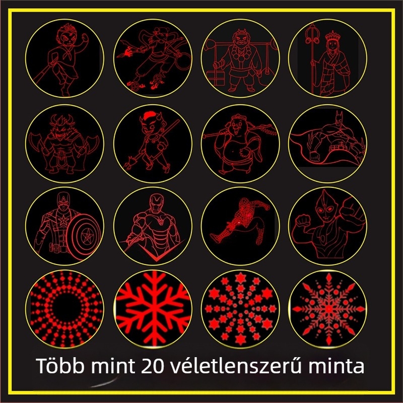 Yirui Nosztalgikus poszt-80-as évekbeli gyerekeknek készült lézerfény-projektor — több mintázatú vetítés, infravörös lézerpointer, cicáknak szórakozás