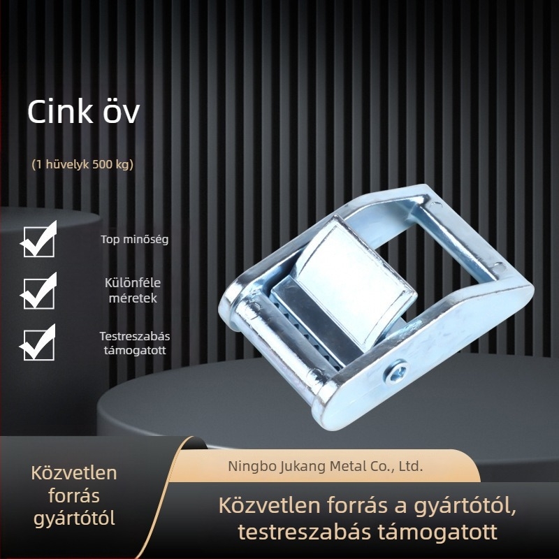 Cinkötvözetből készült feszítőcsat hevederekhez és rigging hardverhez, 500 kg teherbírás, több alkalmazásra alkalmas