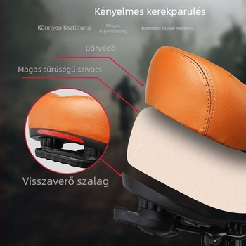 NPY kerékpárnyereg, ventilált, vízálló, universal, modell KS-912ST-1, anyag: szivacs és PU