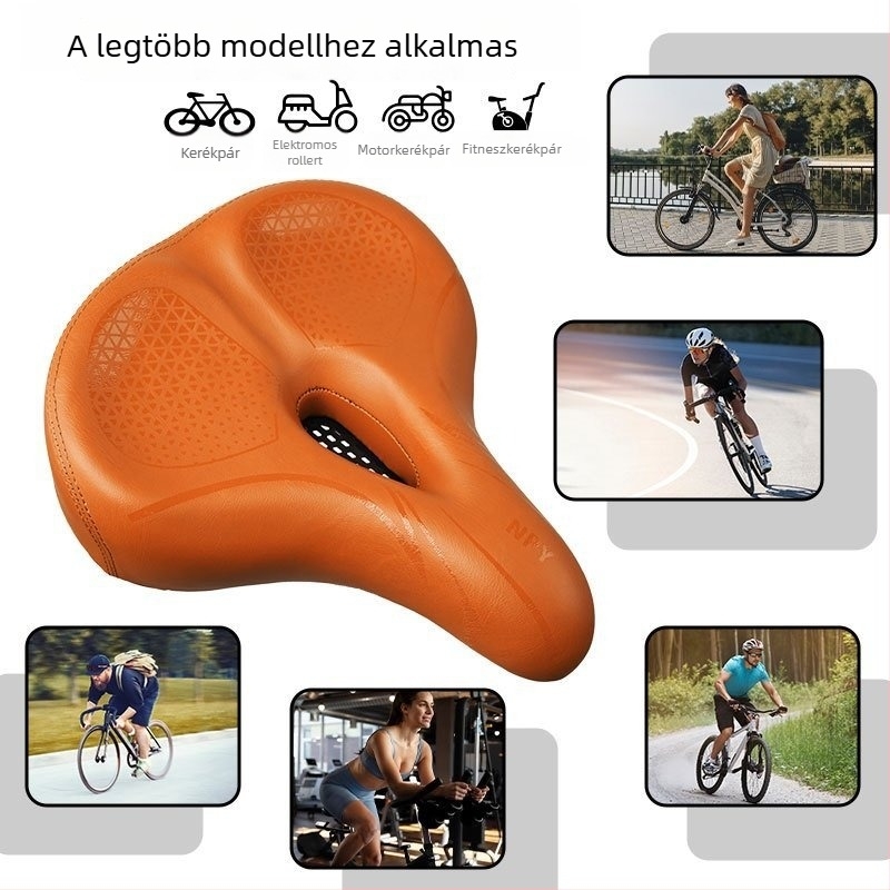 NPY kerékpárnyereg, ventilált, vízálló, universal, modell KS-912ST-1, anyag: szivacs és PU