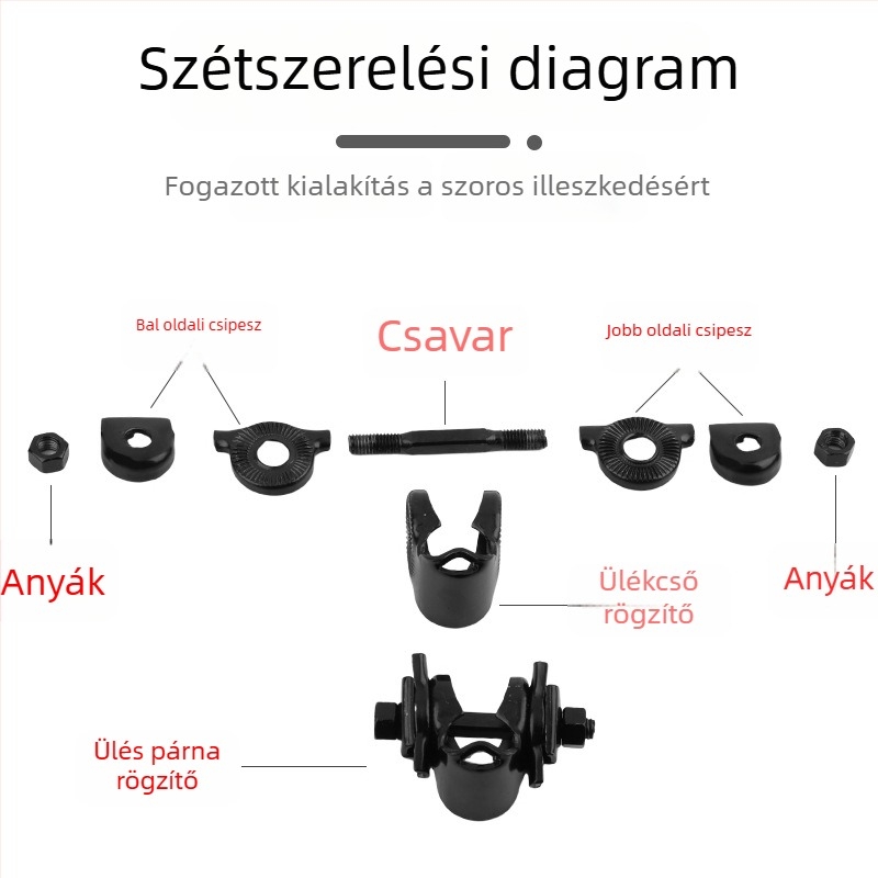 Kerékpárnyereg 6456, szénacél, hegyi kerékpárokhoz