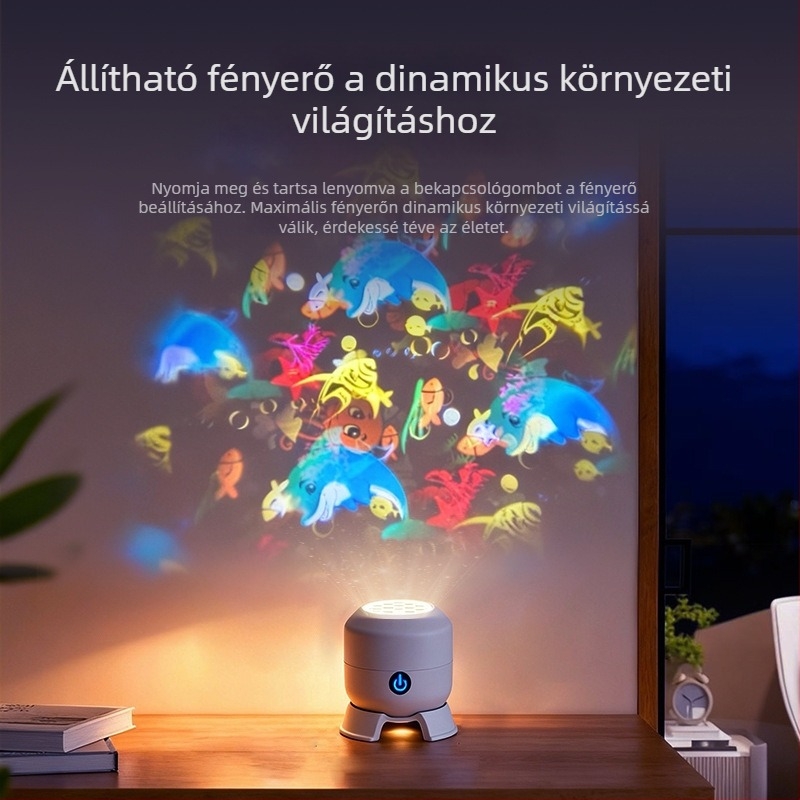 LED karácsonyi hópehely projektorlámpa, színes forgó ünnepi fény, Halloween színpadi fény, 16 képek