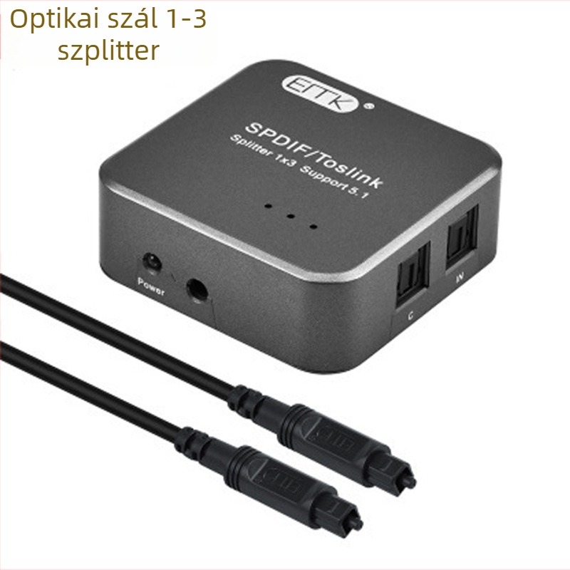 Longqitong LQT-GX31 optikai audio kapcsoló/elosztó — 3-utas audio elosztó, 2023-ban debütált