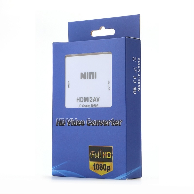 Veriger HDMI-AV konverter, HDMI/AV kapcsoló, 1080P/3D, tápegység-kezelés támogatott