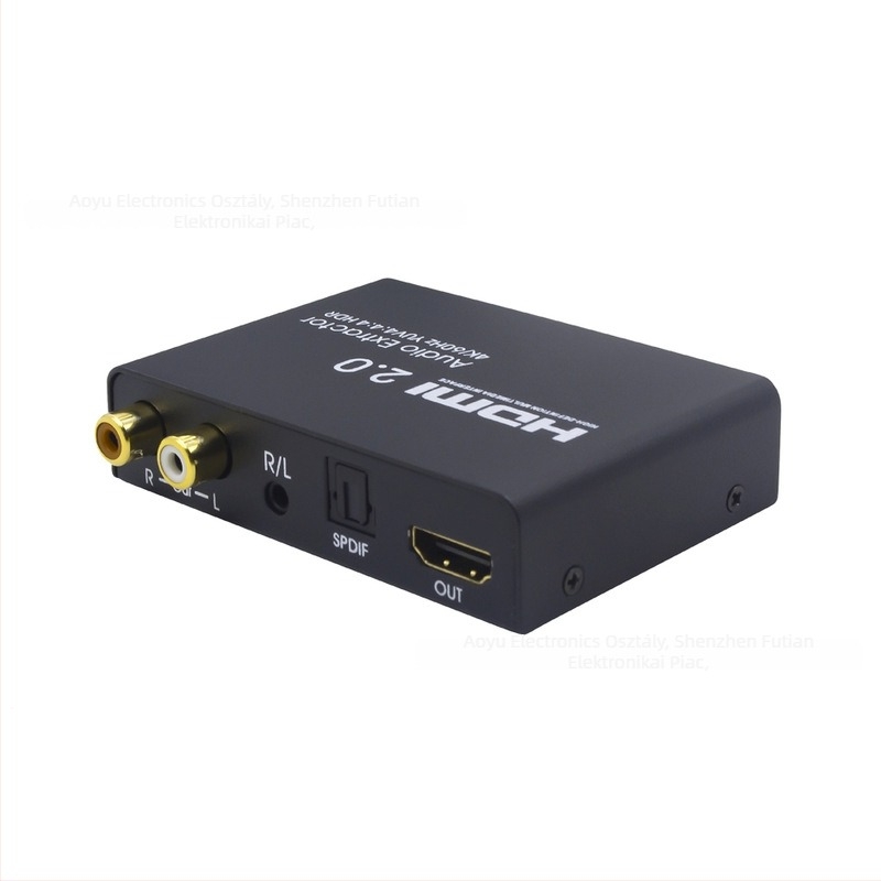 HDMI ARC audió elosztó, 4Kx2K@60Hz, modell Ays11v20, otthoni mozihoz