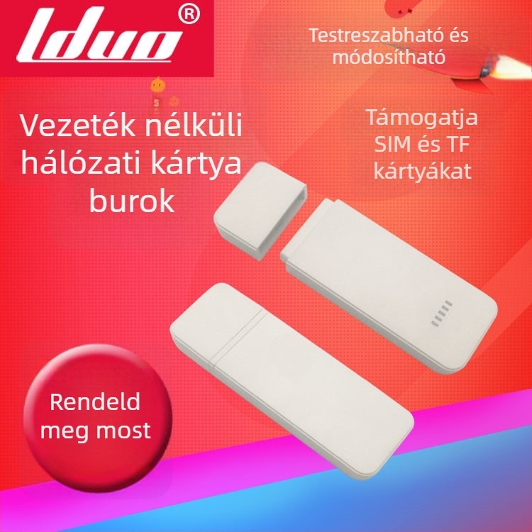 ABS műanyagból készült burkolat vezeték nélküli hálózati kártyához, TF-kártya és USB támogatással