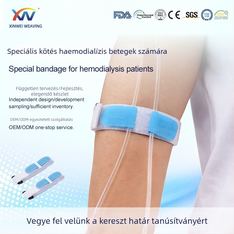 Hemódialízis rögzítő szalag – Velcro (hook-and-loop), Nylon + Poliészter keverék, Újrahasználható, Xinwei Hemodialysis Strap