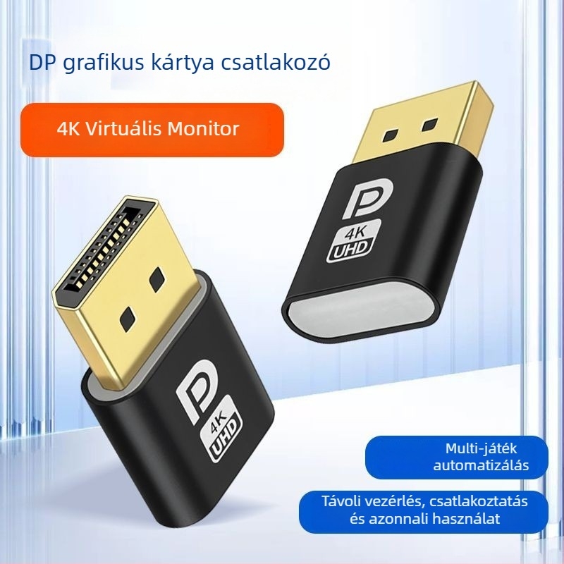 DP virtuális monitor – 4K vezeték nélküli adapter, Windows 7 kompatibilitás, távoli felébresztés