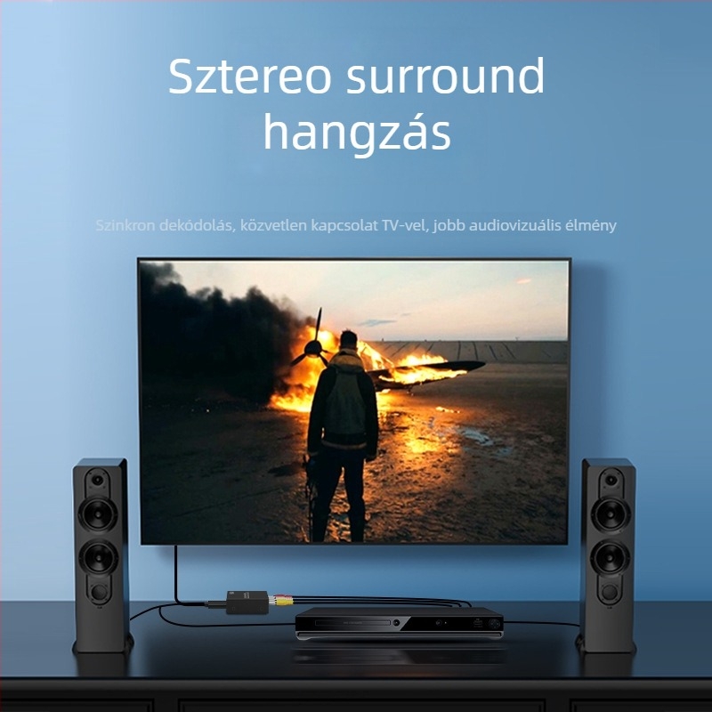 AV–HDMI videó konverter – FJGEAR FJ-AH1308, 1280x720 felbontás, videókonferencia, Windows-kompatibilis