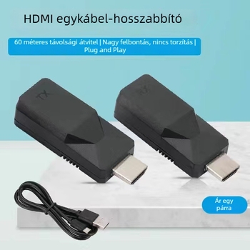 HDMI-extender 60 m RJ45-ön, Type-C tápegyséssel, HDCP