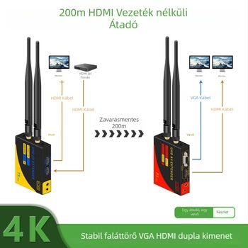 Vezeték nélküli HDMI extender 4K, 200 m hatótáv, Tx Pro 2-C1 / Rx Pro 3-C1