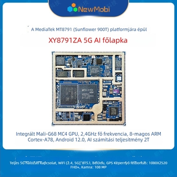 MT8791 Androidos okostelefon alaplap MTK MT8791, 2.0 GHz front-end busz, DDR3 akár 8 GB-ig, PCIe x16, integrált grafika